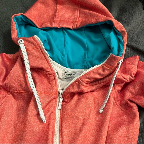 Empyre pink and blue tech fleece zip up hoodie - Picture 2 of 7